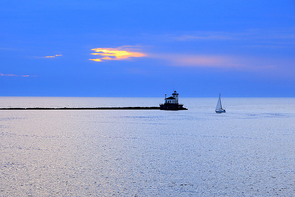 Oswego NY at Dusk